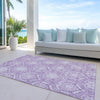 Piper Looms Chantille Medallions ACN810 Plum Machine Washable Area Rug Outdoor Lifestyle Image Feature