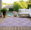 Piper Looms Chantille Medallions ACN810 Plum Machine Washable Area Rug Outdoor Lifestyle Image Feature