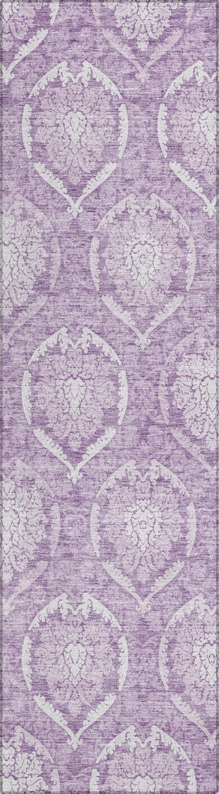 Piper Looms Chantille Medallions ACN810 Plum Machine Washable Area Rug Runner Main Image