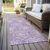 Piper Looms Chantille Medallions ACN810 Plum Machine Washable Area Rug Runner Outdoor Lifestyle Image Feature