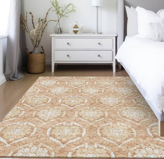 Piper Looms Chantille Medallions ACN810 Salmon Machine Washable Area Rug Lifestyle Image Feature