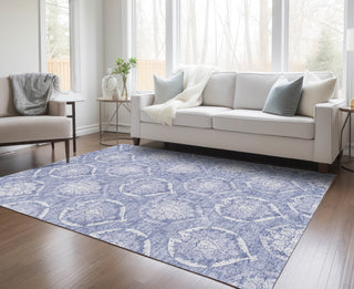 Piper Looms Chantille Medallions ACN810 Sky Machine Washable Area Rug Lifestyle Image Feature