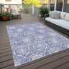 Piper Looms Chantille Medallions ACN810 Sky Machine Washable Area Rug Outdoor Lifestyle Image Feature