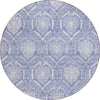 Piper Looms Chantille Medallions ACN810 Sky Machine Washable Area Rug Round Main Image
