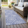 Piper Looms Chantille Medallions ACN810 Sky Machine Washable Area Rug Runner Outdoor Lifestyle Image Feature