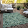Piper Looms Chantille Medallions ACN811 Fern Machine Washable Area Rug Outdoor Lifestyle Image Feature