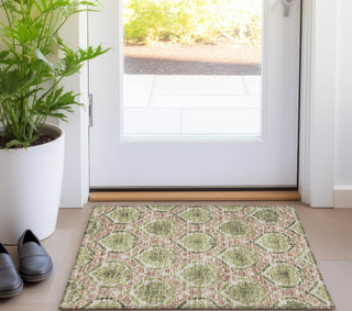 Piper Looms Chantille Medallions ACN811 Olive Machine Washable Area Rug Scatter Lifestyle Image Feature