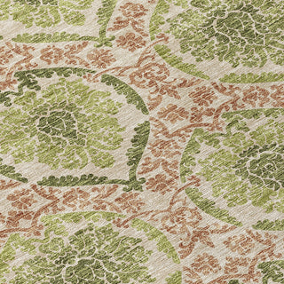 Piper Looms Chantille Medallions ACN811 Olive Machine Washable Area Rug Swatch Image