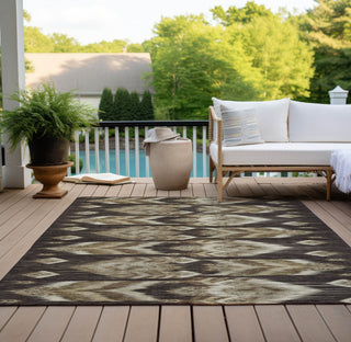 Piper Looms Chantille Southwest ACN812 Brown Machine Washable Area Rug Outdoor Lifestyle Image Feature