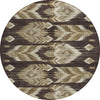 Piper Looms Chantille Southwest ACN812 Brown Machine Washable Area Rug Round Main Image