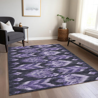 Piper Looms Chantille Southwest ACN812 Purple Machine Washable Area Rug Lifestyle Image Feature
