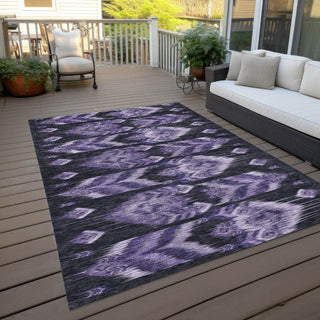 Piper Looms Chantille Southwest ACN812 Purple Machine Washable Area Rug Outdoor Lifestyle Image Feature