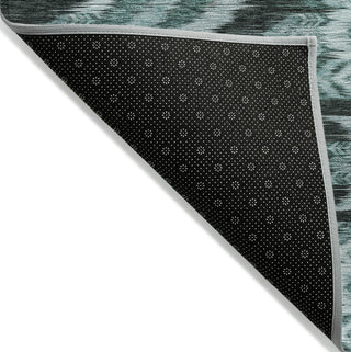Piper Looms Chantille Southwest ACN812 Teal Machine Washable Area Rug Backing Image