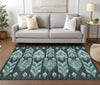 Piper Looms Chantille Southwest ACN812 Teal Machine Washable Area Rug Lifestyle Image Feature