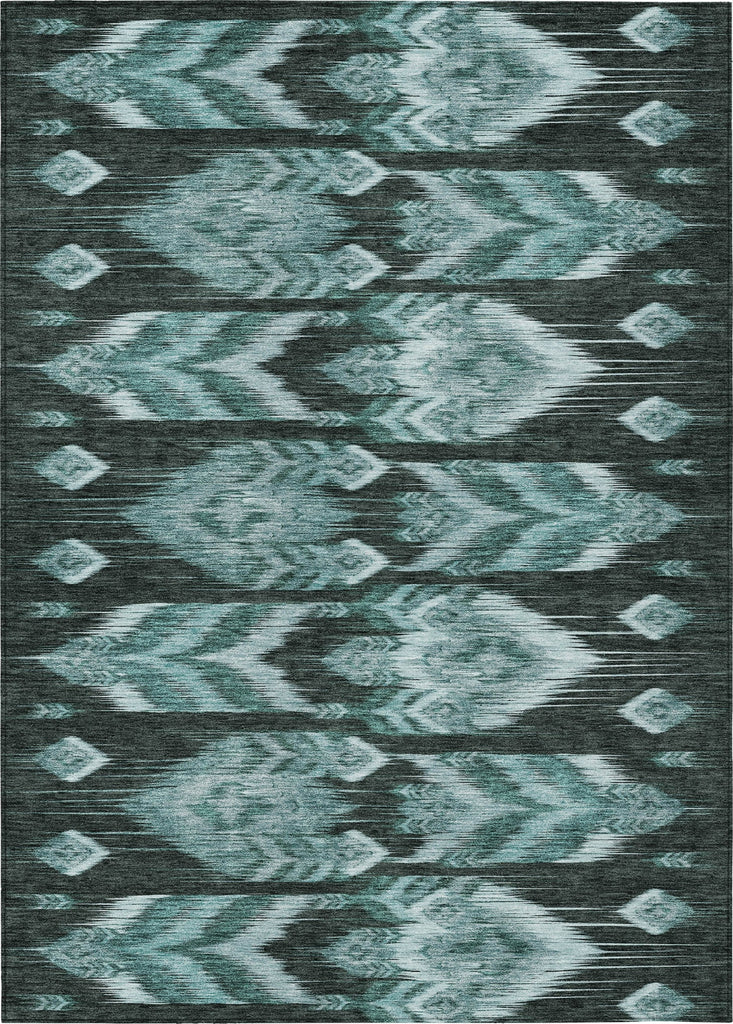 Piper Looms Chantille Southwest ACN812 Teal Machine Washable Area Rug main image