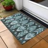 Piper Looms Chantille Southwest ACN812 Teal Machine Washable Area Rug Scatter Outdoor Lifestyle Image Feature
