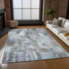 Piper Looms Chantille Modern ACN813 Green Machine Washable Area Rug Lifestyle Image Feature