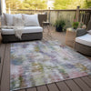 Piper Looms Chantille Modern ACN813 Plum Machine Washable Area Rug Outdoor Lifestyle Image Feature