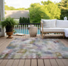 Piper Looms Chantille Modern ACN813 Plum Machine Washable Area Rug Outdoor Lifestyle Image Feature