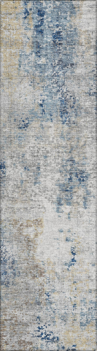 Piper Looms Chantille Modern ACN814 Blue Machine Washable Area Rug Runner Main Image