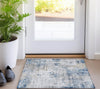 Piper Looms Chantille Modern ACN814 Blue Machine Washable Area Rug Scatter Lifestyle Image Feature