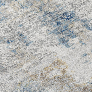 Piper Looms Chantille Modern ACN814 Blue Machine Washable Area Rug Swatch Image