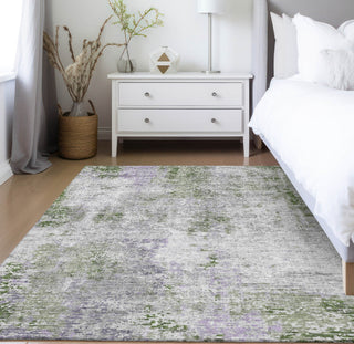 Piper Looms Chantille Modern ACN814 Olive Machine Washable Area Rug Lifestyle Image Feature