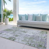 Piper Looms Chantille Modern ACN814 Olive Machine Washable Area Rug Outdoor Lifestyle Image Feature