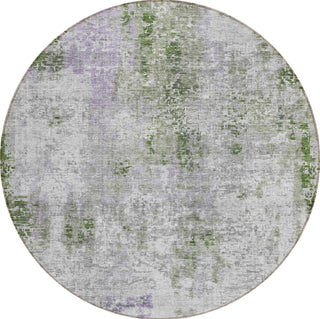 Piper Looms Chantille Modern ACN814 Olive Machine Washable Area Rug Round Main Image