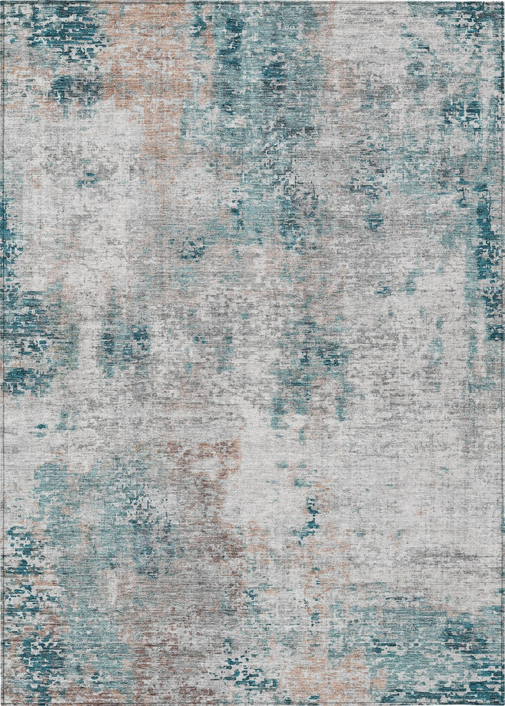Piper Looms Chantille Modern ACN814 Teal Machine Washable Area Rug main image