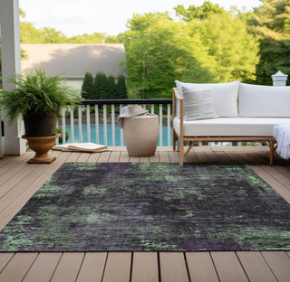 Piper Looms Chantille Modern ACN815 Granite Machine Washable Area Rug Outdoor Lifestyle Image Feature