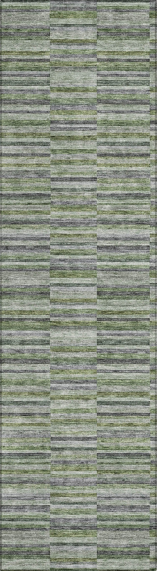 Piper Looms Chantille Stripes ACN816 Olive Machine Washable Area Rug Runner Main Image