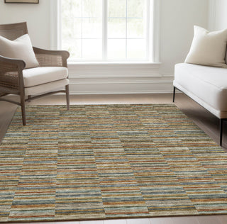 Piper Looms Chantille Stripes ACN816 Paprika Machine Washable Area Rug Lifestyle Image Feature