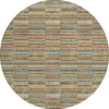 Piper Looms Chantille Stripes ACN816 Paprika Machine Washable Area Rug Round Main Image