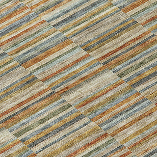 Piper Looms Chantille Stripes ACN816 Paprika Machine Washable Area Rug Swatch Image