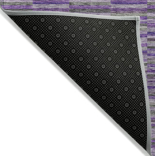 Piper Looms Chantille Stripes ACN816 Purple Machine Washable Area Rug Backing Image