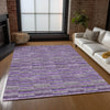 Piper Looms Chantille Stripes ACN816 Purple Machine Washable Area Rug Lifestyle Image Feature