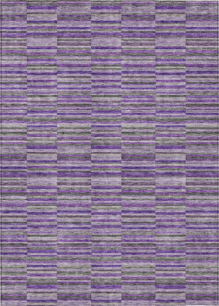 Piper Looms Chantille Stripes ACN816 Purple Machine Washable Area Rug main image