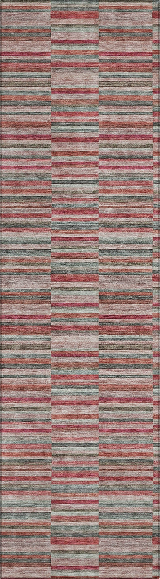 Piper Looms Chantille Stripes ACN816 Red Machine Washable Area Rug Runner Main Image