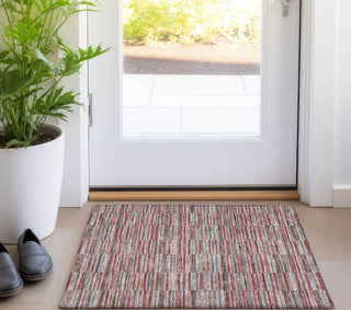 Piper Looms Chantille Stripes ACN816 Red Machine Washable Area Rug Scatter Lifestyle Image Feature