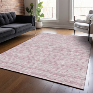 Piper Looms Chantille Stripes ACN817 Blush Machine Washable Area Rug Lifestyle Image Feature