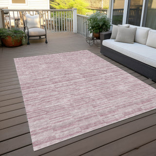 Piper Looms Chantille Stripes ACN817 Blush Machine Washable Area Rug Outdoor Lifestyle Image Feature