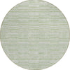 Piper Looms Chantille Stripes ACN817 Sage Machine Washable Area Rug Round Main Image