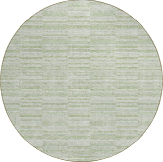 Piper Looms Chantille Stripes ACN817 Sage Machine Washable Area Rug Round Main Image