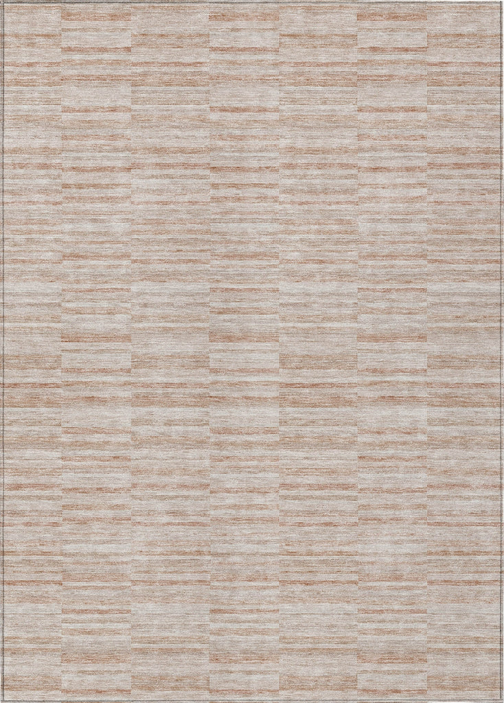 Piper Looms Chantille Stripes ACN817 Salmon Machine Washable Area Rug main image