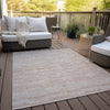 Piper Looms Chantille Stripes ACN817 Salmon Machine Washable Area Rug Outdoor Lifestyle Image Feature