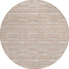 Piper Looms Chantille Stripes ACN817 Salmon Machine Washable Area Rug Round Main Image
