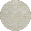 Piper Looms Chantille Stripes ACN817 Taupe Machine Washable Area Rug Round Main Image