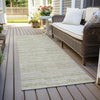 Piper Looms Chantille Stripes ACN817 Taupe Machine Washable Area Rug Runner Outdoor Lifestyle Image Feature
