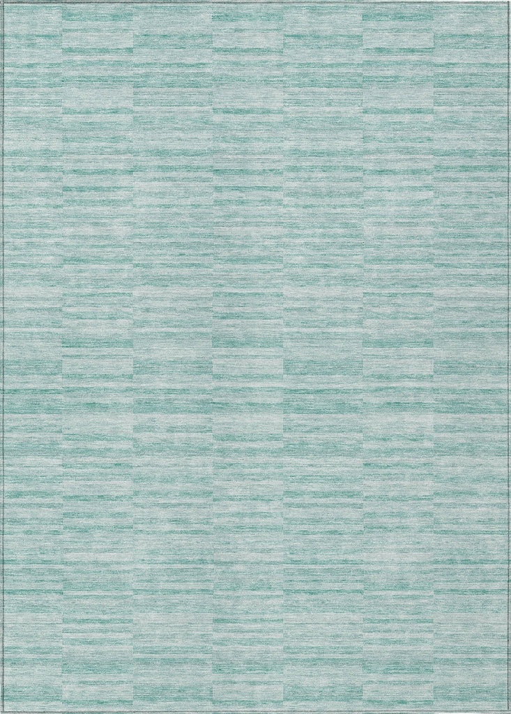Piper Looms Chantille Stripes ACN817 Turquoise Machine Washable Area Rug main image